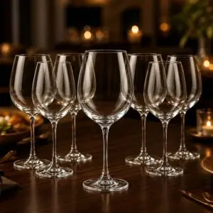 Kit Jogo com 6 Taças de Vinho em Cristal Premium (370ml)